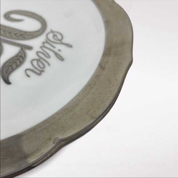 VINTAGE | Fine China Silver 25th Anniversary Plate - Picture 7 of 8